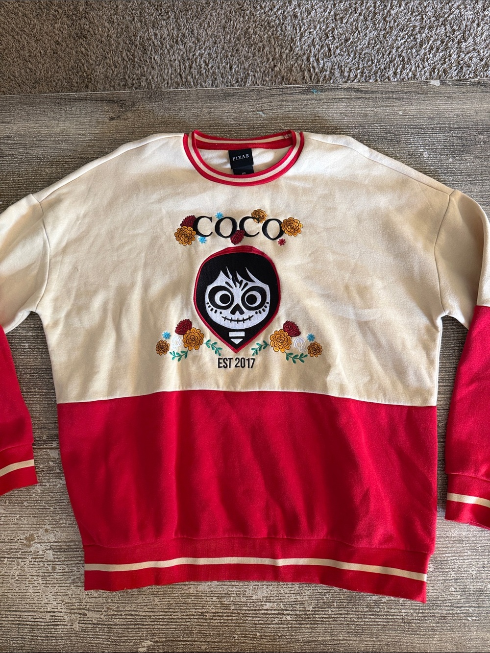 Disney Pixar Box Lunch Coco embroidered graphic crewneck sweatshirt